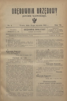 Orędownik Urzędowy powiatu tczewskiego. R.7, nr 4 (23 stycznia 1926)