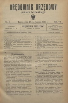 Orędownik Urzędowy powiatu tczewskiego. R.7, nr 5 (29 stycznia 1926)