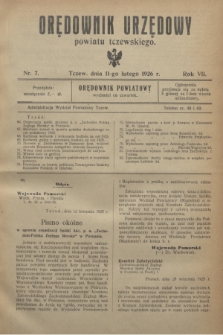 Orędownik Urzędowy powiatu tczewskiego. R.7, nr 7 (11 lutego 1926)