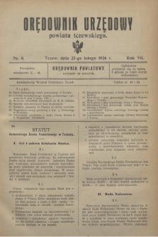 Orędownik Urzędowy powiatu tczewskiego. R.7, nr 8 (22 lutego 1926)