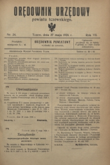 Orędownik Urzędowy powiatu tczewskiego. R.7, nr 24 (27 maja 1926)