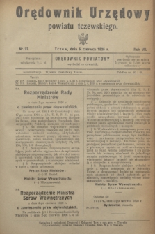Orędownik Urzędowy powiatu tczewskiego. R.7, nr 27 (5 czerwca 1926)
