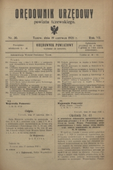 Orędownik Urzędowy powiatu tczewskiego. R.7, nr 30 (19 czerwca 1926)