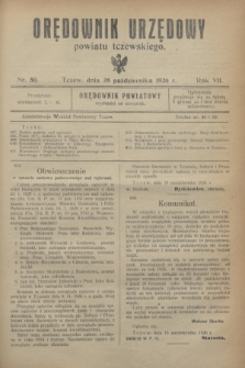 Orędownik Urzędowy powiatu tczewskiego. R.7, nr 50 (28 października 1926)
