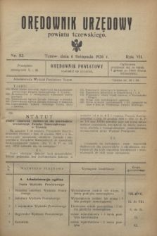 Orędownik Urzędowy powiatu tczewskiego. R.7, nr 52 (6 listopada 1926)
