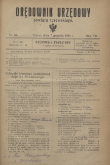 Orędownik Urzędowy powiatu tczewskiego. R.7, nr 57 (7 grudnia 1926)