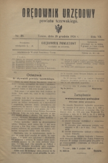 Orędownik Urzędowy powiatu tczewskiego. R.7, nr 59 (18 grudnia 1926)