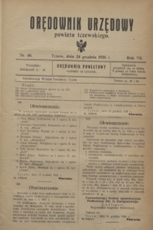 Orędownik Urzędowy powiatu tczewskiego. R.7, nr 60 (24 grudnia 1926)