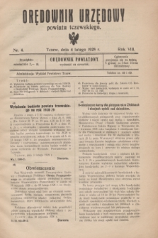 Orędownik Urzędowy powiatu tczewskiego. R.8[!], nr 4 (4 lutego 1928)