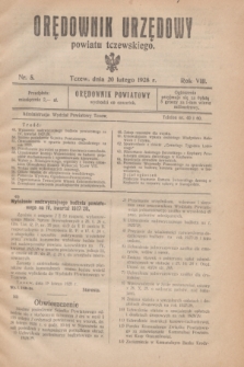 Orędownik Urzędowy powiatu tczewskiego. R.8[!], nr 5 (20 lutego 1928)