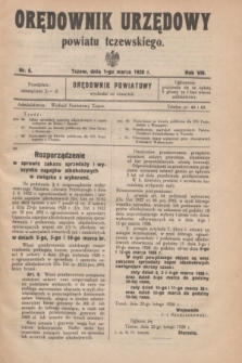 Orędownik Urzędowy powiatu tczewskiego. R.8[!], nr 6 (1 marca 1928)