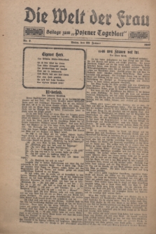 Die Welt der Frau : Beilage zum „Posener Tageblatt”.1927, Nr. 2 (23 Januar)
