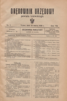 Orędownik Urzędowy powiatu tczewskiego. R.8[!], nr 7 (22 marca 1928)
