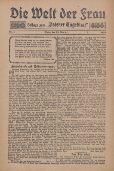Die Welt der Frau : Beilage zum „Posener Tageblatt”.1927, Nr. 4 (20 Februar)