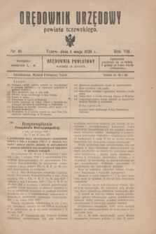Orędownik Urzędowy powiatu tczewskiego. R.8[!], nr 10 (1 maja 1928)