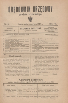 Orędownik Urzędowy powiatu tczewskiego. R.8[!], nr 12 (6 czerwca 1928)