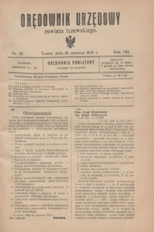 Orędownik Urzędowy powiatu tczewskiego. R.8[!], nr 13 (18 czerwca 1928)