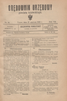 Orędownik Urzędowy powiatu tczewskiego. R.8[!], nr 14 (27 czerwca 1928)