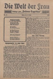 Die Welt der Frau : Beilage zum „Posener Tageblatt”.1927, Nr. 10 (15 Mai)