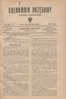 Orędownik Urzędowy powiatu tczewskiego. R.8[!], nr 17 (31 lipca 1928)
