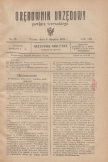 Orędownik Urzędowy powiatu tczewskiego. R.8[!], nr 18 (9 sierpnia 1928)