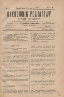 Orędownik Urzędowy powiatu tczewskiego. R.8[!], nr 21 (13 września 1928)