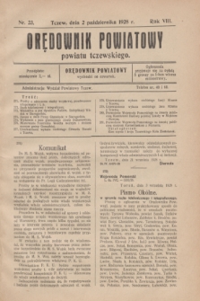 Orędownik Powiatowy powiatu tczewskiego. R.8[!], nr 23 (2 października 1928)