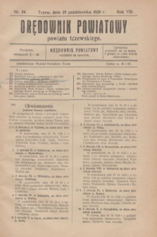 Orędownik Powiatowy powiatu tczewskiego. R.8[!], nr 24 (25 października 1928)