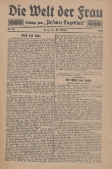 Die Welt der Frau : Beilage zum „Posener Tageblatt”.1927, Nr. 22 (30 Oktober)