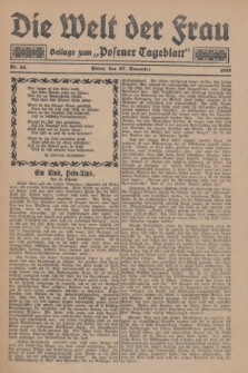 Die Welt der Frau : Beilage zum „Posener Tageblatt”.1927, Nr. 24 (27 November)