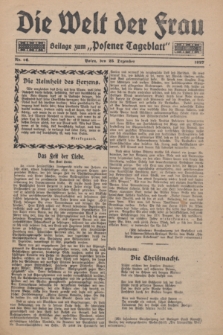 Die Welt der Frau : Beilage zum „Posener Tageblatt”.1927, Nr. 26 (25 Dezember)