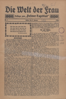 Die Welt der Frau : Beilage zum „Posener Tageblatt”.1928, Nr. 1 (6 Januar)