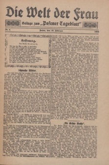 Die Welt der Frau : Beilage zum „Posener Tageblatt”.1928, Nr. 4 (19 Februar)