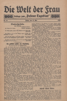 Die Welt der Frau : Beilage zum „Posener Tageblatt”.1928, Nr. 10 (13 Mai)