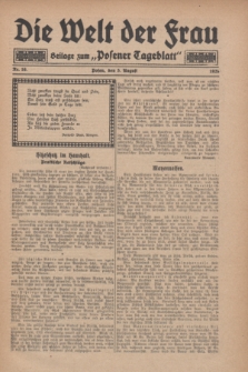 Die Welt der Frau : Beilage zum „Posener Tageblatt”.1928, Nr. 16 (5 August)