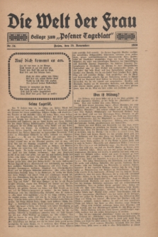 Die Welt der Frau : Beilage zum „Posener Tageblatt”.1928, Nr. 24 (25 November)