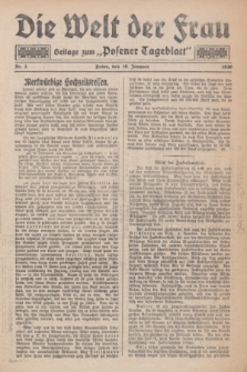 Die Welt der Frau : Beilage zum „Posener Tageblatt”.1930, Nr. 2 (19 Januaer)