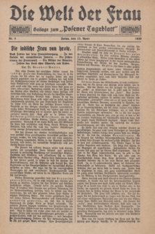 Die Welt der Frau : Beilage zum „Posener Tageblatt”.1930, Nr. 8 (13 April)