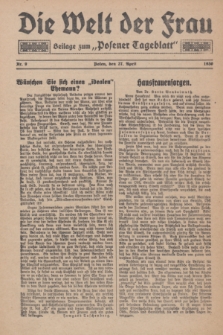 Die Welt der Frau : Beilage zum „Posener Tageblatt”.1930, Nr. 9 (27 April)