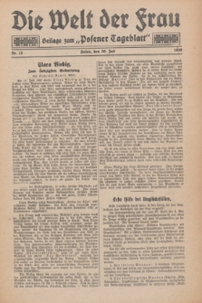 Die Welt der Frau : Beilage zum „Posener Tageblatt”.1930, Nr. 15 (20 Juli)