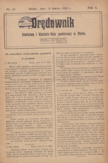 Orędownik Starostwa i Wydziału Rady powiatowej w Mielcu. R.10, nr 24 (15 marca 1930)