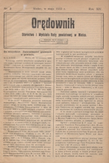 Orędownik Starostwa i Wydziału Rady powiatowej w Mielcu. R.14, nr 2 (maj 1933)