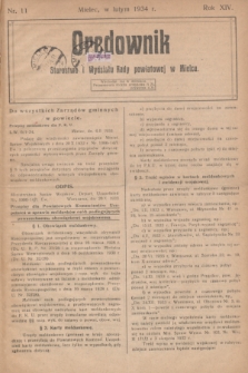 Orędownik Starostwa i Wydziału Rady powiatowej w Mielcu. R.14, nr 11 (luty 1934)