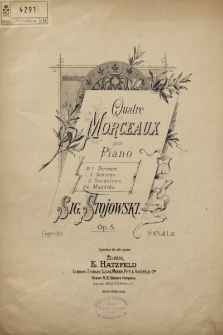 Quatre morceaux : op. 5. No. 4, Mazurka