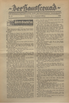 Der Hausfreund : Unterhaltungsbeilage zum „Ostdeutschen Volksblatt”.1930, Nr. 10 (9 Lenzmond [März])