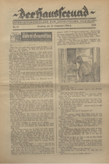 Der Hausfreund : Unterhaltungsbeilage zum „Ostdeutschen Volksblatt”.1930, Nr. 11 (16 Lenzmond [März])