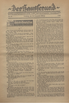 Der Hausfreund : Unterhaltungsbeilage zum „Ostdeutschen Volksblatt”.1930, Nr. 13 (30 Lenzmond [März])