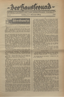 Der Hausfreund : Unterhaltungsbeilage zum „Ostdeutschen Volksblatt”.1930, Nr. 14 (6 Ostermond [März] [i.e.April])