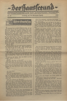 Der Hausfreund : Unterhaltungsbeilage zum „Ostdeutschen Volksblatt”.1930, Nr. 16 (20 Ostermond [April])