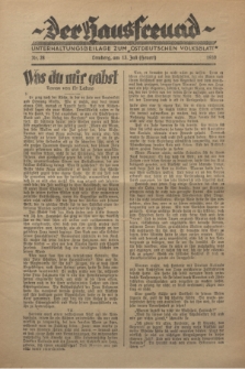Der Hausfreund : Unterhaltungsbeilage zum „Ostdeutschen Volksblatt”.1930, Nr. 28 (13 Heuert [Juli])